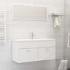 vidaXL Set Mobili da Bagno 2 pz Bianco in Legno Multistrato
