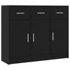 vidaXL Credenza Nera 91x28x75 cm in Legno Multistrato