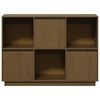 vidaXL Credenza Marrone Ambrato 110,5x35x80 cm Legno Massello di Pino