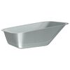 vidaXL Sostituzione Vassoio Carriola Argento 88 x 60 x 32 cm Acciaio