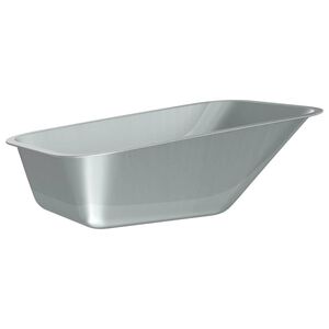 vidaXL Sostituzione Vassoio Carriola Argento 88 x 60 x 32 cm Acciaio