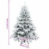 vidaXL Albero di Natale artificiale con 150 LED Bianco 120 cm PE e PVC