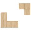 vidaXL Mobili TV a Muro 4pz Rovere Sonoma in Legno Multistrato