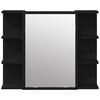 vidaXL Set di mobili per il bagno 3 pcs Nero 30 x 30 x 179,5 cm