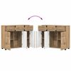 vidaXL Credenza con lo scaffale Rovere artigianale 88,5 x 30,5 x 73 cm