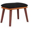 vidaXL Poggiapiedi Nero 45x29,5x35 cm in Tessuto e Similpelle