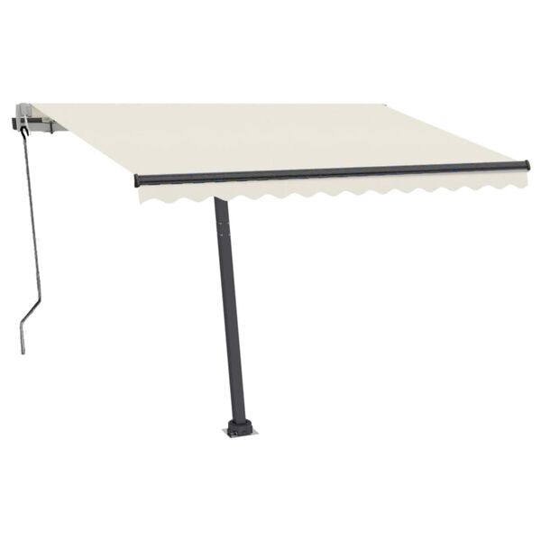 vidaXL Tenda da Sole Automatica Autoportante 350x250 cm Crema