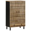 vidaXL Credenza 60x33,5x100 cm in Legno Massello di Mango Grezzo