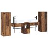 vidaXL Set di mobili per il bagno 5 pz Legno antico 33 x 34,5 x 100 cm