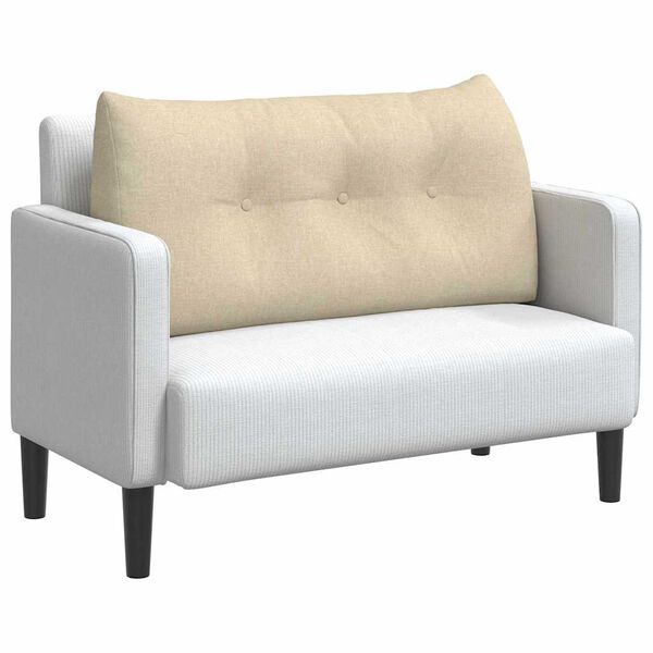 vidaXL Cuscino per Schiena Crema 100 x 24 x 50 cm Tessuto