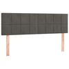 vidaXL Testiera Grigio Scuro 144x5x78/88 cm in Velluto