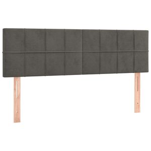 vidaXL Testiera Grigio Scuro 144x5x78/88 cm in Velluto