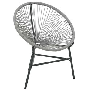 vidaXL Sedia Acapulco da Giardino in Polyrattan Grigia