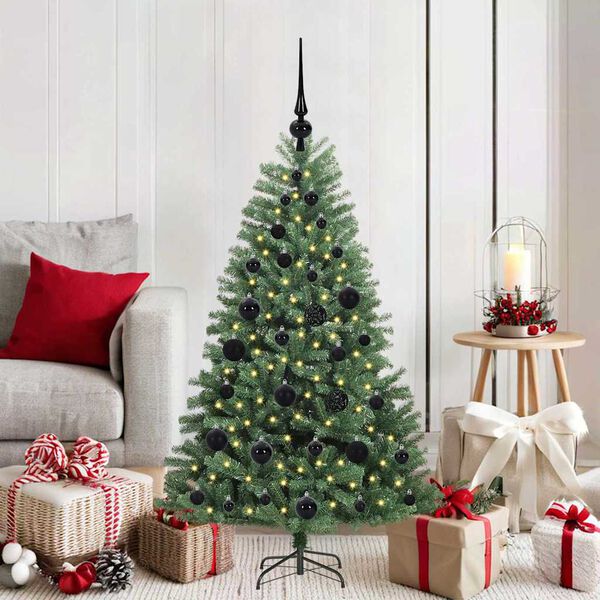 vidaXL Albero di Natale Artificiale con Rami Pieghevoli Verde 120 cm