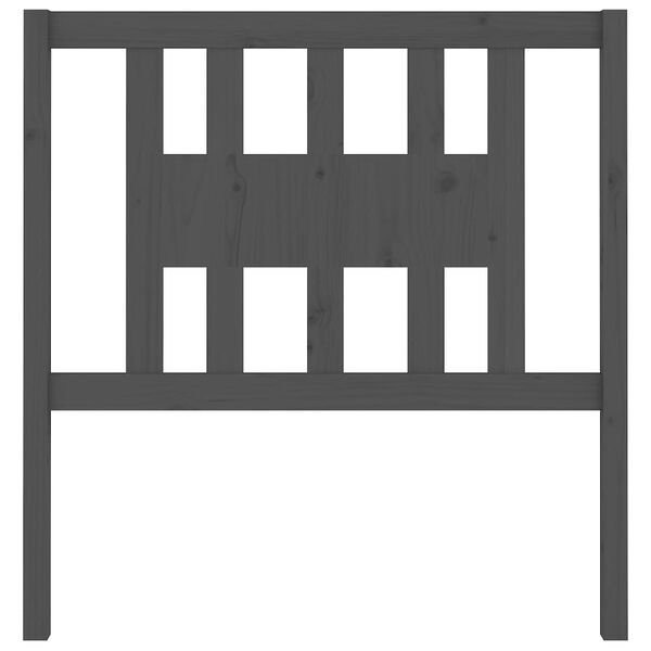 vidaXL Testiera per Letto Grigia 81x4x100 cm in Legno Massello di Pino