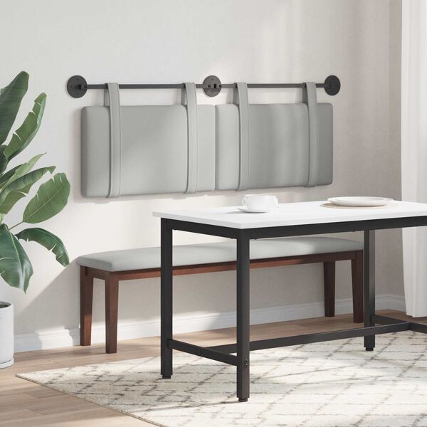 vidaXL Testata appesa Grigio Nuvola 130 x 55 x 5 cm Tessuto