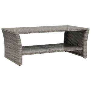 vidaXL Tavolino Grigio 100x50x40 cm in Polyrattan