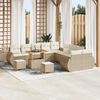 vidaXL Set Divano da Giardino 13 pcs Beige polyrattan