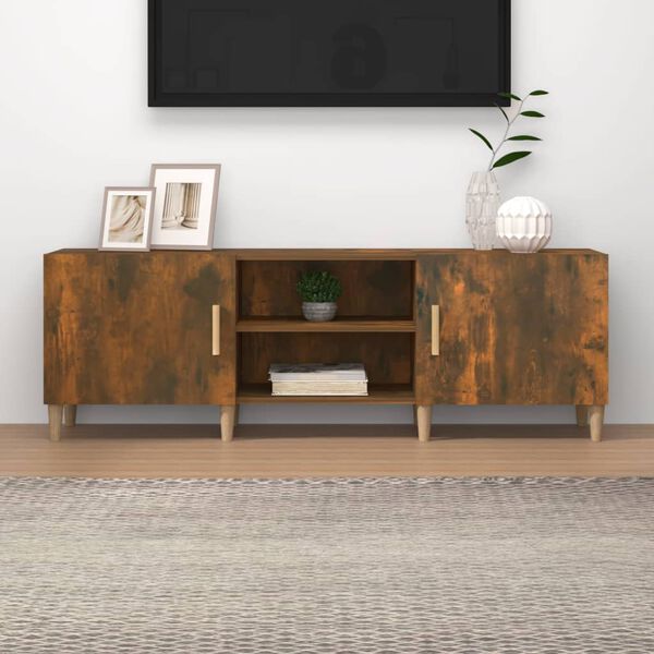vidaXL Mobile Porta TV Rovere Fumo 150x30x50 cm in Legno Multistrato