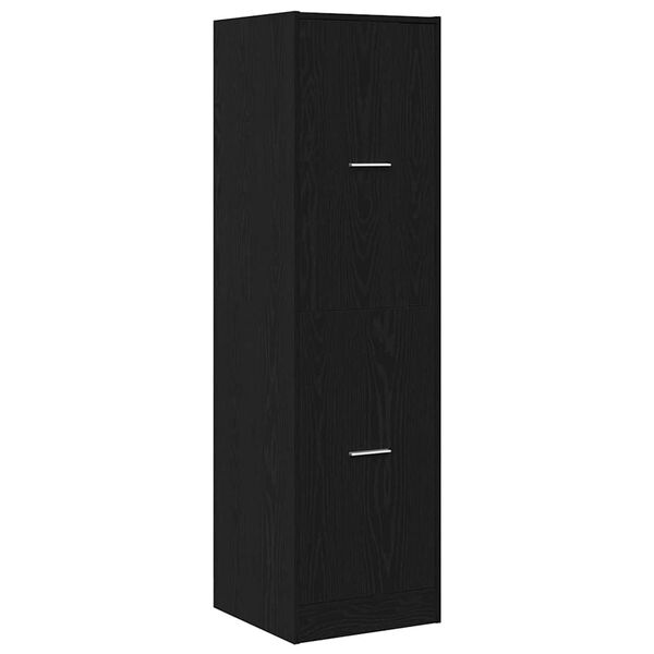 vidaXL Armadio da Apoteca Rovere nero 40 x 41 x 144.5 cm