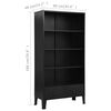 vidaXL Libreria Industriale Nera 90x40x180 cm in Acciaio