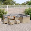 vidaXL Set Divano da Giardino con cuscino 13 pcs beige e grigio chiaro