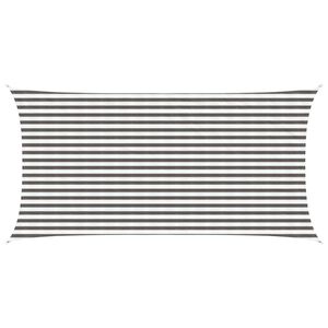 vidaXL Telo Ombra 2,5 x 4,5 m HDPE Rettangolare Grigio chiaro e bianco