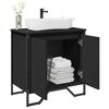 vidaXL Mobile Lavabo Bagno Nero 60x35x60 cm in Truciolato