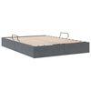 vidaXL Letto con Contenitore Grigio scuro 135 x 190 cm Velluto
