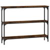 vidaXL Tavolino Consolle Rovere Fumo 100x22,5x75 cm Legno Multistrato