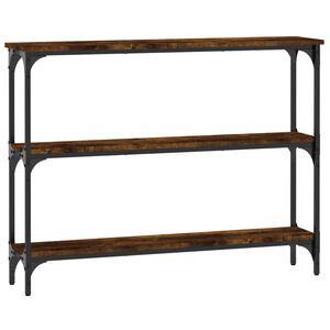 vidaXL Tavolino Consolle Rovere Fumo 100x22,5x75 cm Legno Multistrato