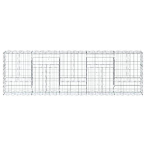 vidaXL Cesto Gabbione con Copertura 500x50x150 cm in Ferro Zincato