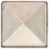 vidaXL Tappi per Pali a Piramide 6 pz in Acciaio Inox 81x81 mm
