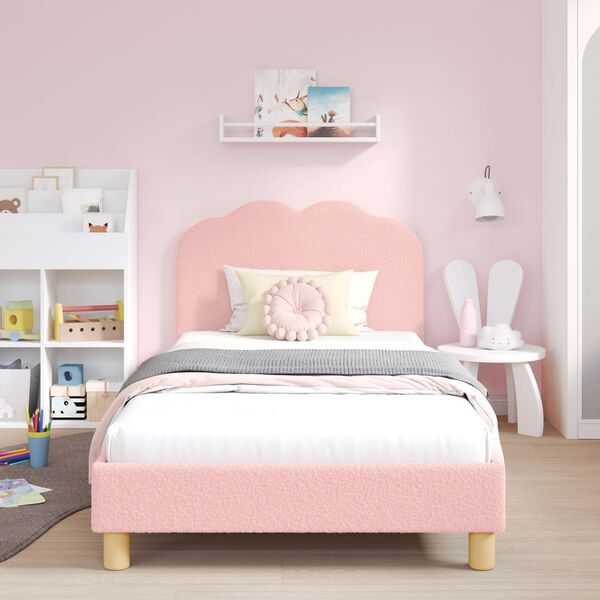 vidaXL Struttura letto bambini con testata Rosa 90 x 200 cm