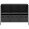 vidaXL Credenza Nera 101,5x39x73,5 cm in Acciaio Laminato a Freddo