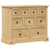 vidaXL Cassettiera Corona 101x45x82 cm in Legno Massello di Pino