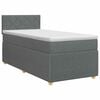 vidaXL Letto box spring con materasso Grigio Scuro 90 x 190 cm Tessuto
