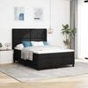 vidaXL Letto a molle con materasso Nero 160 x 200 cm Tessuto