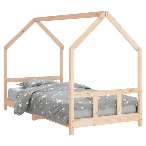 vidaXL Giroletto per Bambini 90x190 cm in Legno Massello di Pino