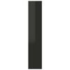 vidaXL Scarpiere a Muro 2pz Nero Lucido 60x18x90cm Legno Multistrato