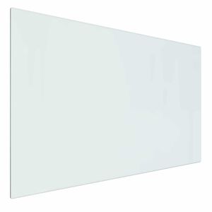 vidaXL Piastra in vetro per camino Trasparente 80 x 50 cm Vetro