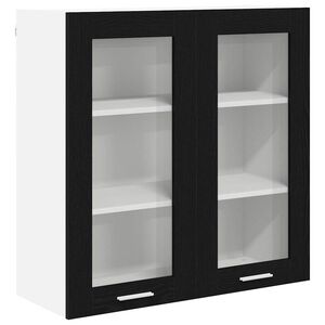 vidaXL Armadio pensile Rovere Nero 80 x 31 x 80 cm Legno multistrato