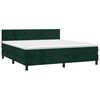 vidaXL Letto a Molle con Materasso e LED Verde Scuro 160x200cm Velluto