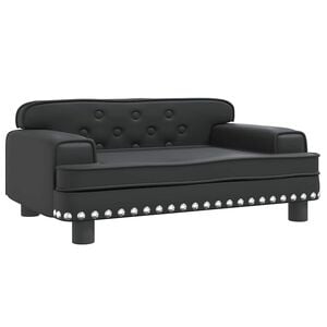 vidaXL Lettino per Cani Nero 70x45x30 cm in Similpelle