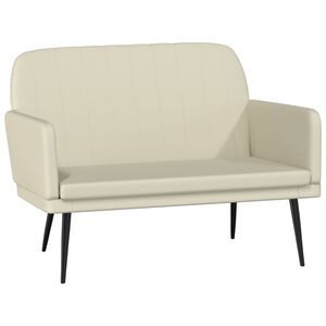 vidaXL Panca Crema 107x80x81 cm in Similpelle