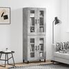 vidaXL Credenza Grigio Cemento 69,5x34x180 cm in Legno Multistrato