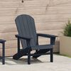 vidaXL Sedia Adirondack Navy 74 x 82 x 92cm HDPE