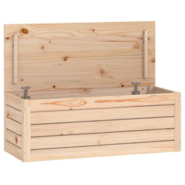 vidaXL Contenitore Portaoggetti 89x36,5x33 cm Legno Massello Pino