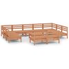 vidaXL Set Salotto da Giardino 12 pz in Legno Massello di Pino ambra