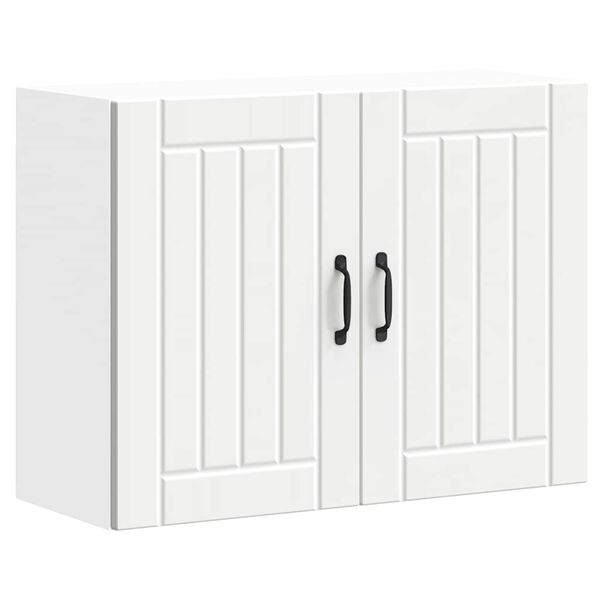 vidaXL Pensile da Cucina Lucca Bianco in Legno Multistrato